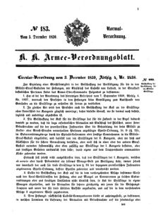 Verordnungsblatt für das Kaiserlich-Königliche Heer 18591205 Seite: 1