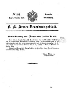 Verordnungsblatt für das Kaiserlich-Königliche Heer 18591208 Seite: 1