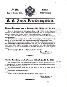 Verordnungsblatt für das Kaiserlich-Königliche Heer 18591209 Seite: 5