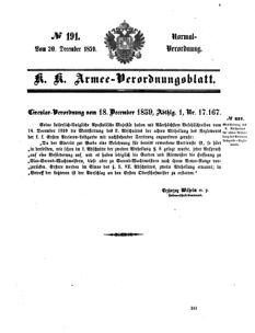 Verordnungsblatt für das Kaiserlich-Königliche Heer 18591220 Seite: 1