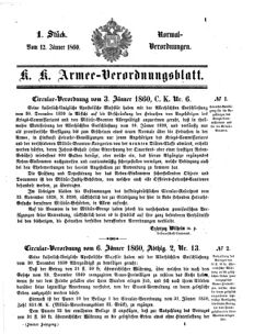 Verordnungsblatt für das Kaiserlich-Königliche Heer