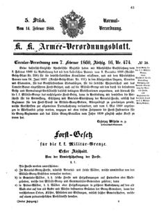 Verordnungsblatt für das Kaiserlich-Königliche Heer 18600214 Seite: 1