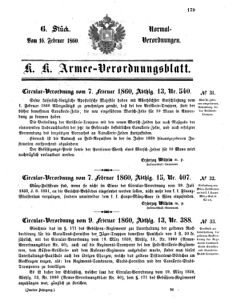 Verordnungsblatt für das Kaiserlich-Königliche Heer 18600216 Seite: 1