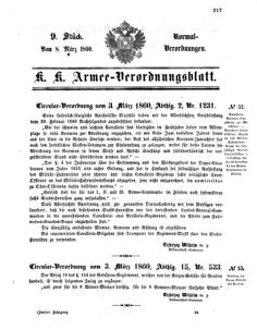 Verordnungsblatt für das Kaiserlich-Königliche Heer 18600308 Seite: 1