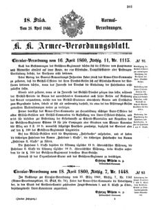 Verordnungsblatt für das Kaiserlich-Königliche Heer