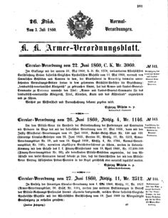 Verordnungsblatt für das Kaiserlich-Königliche Heer 18600703 Seite: 1