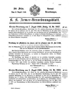 Verordnungsblatt für das Kaiserlich-Königliche Heer 18600811 Seite: 1