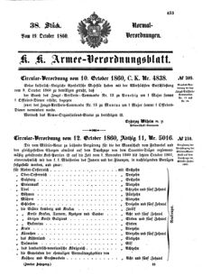 Verordnungsblatt für das Kaiserlich-Königliche Heer 18601019 Seite: 1