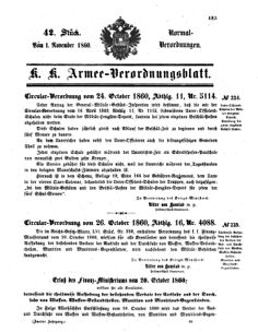 Verordnungsblatt für das Kaiserlich-Königliche Heer 18601101 Seite: 1