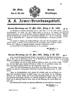 Verordnungsblatt für das Kaiserlich-Königliche Heer 18610526 Seite: 1