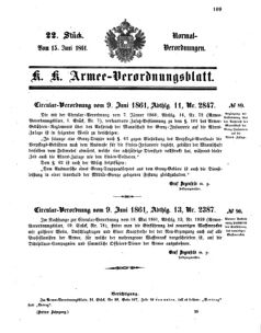 Verordnungsblatt für das Kaiserlich-Königliche Heer 18610615 Seite: 1