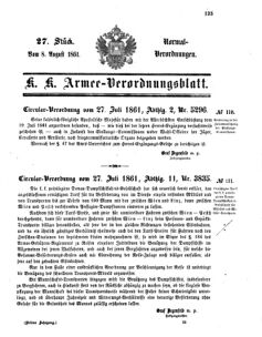 Verordnungsblatt für das Kaiserlich-Königliche Heer 18610808 Seite: 1