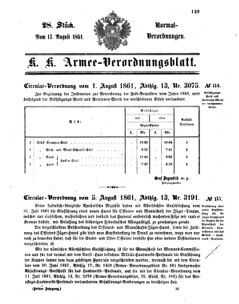 Verordnungsblatt für das Kaiserlich-Königliche Heer 18610817 Seite: 1