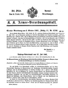 Verordnungsblatt für das Kaiserlich-Königliche Heer 18611010 Seite: 1