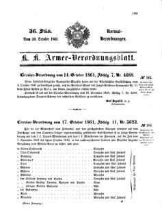 Verordnungsblatt für das Kaiserlich-Königliche Heer 18611020 Seite: 1