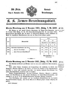 Verordnungsblatt für das Kaiserlich-Königliche Heer 18611109 Seite: 1