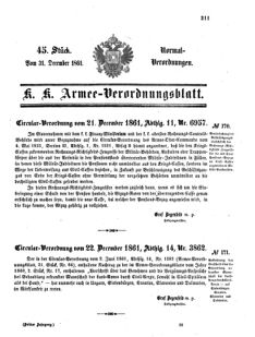 Verordnungsblatt für das Kaiserlich-Königliche Heer 18611231 Seite: 1