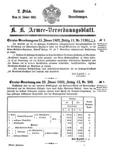 Verordnungsblatt für das Kaiserlich-Königliche Heer 18620131 Seite: 1