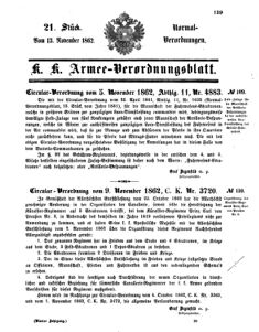 Verordnungsblatt für das Kaiserlich-Königliche Heer