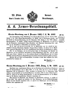 Verordnungsblatt für das Kaiserlich-Königliche Heer