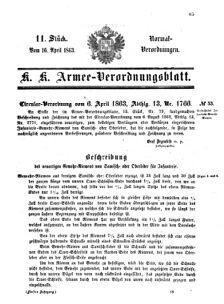 Verordnungsblatt für das Kaiserlich-Königliche Heer