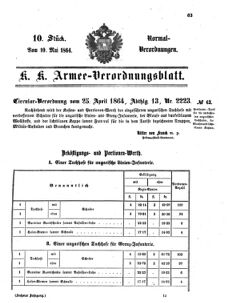 Verordnungsblatt für das Kaiserlich-Königliche Heer