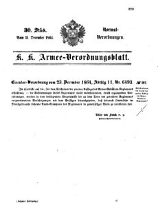 Verordnungsblatt für das Kaiserlich-Königliche Heer 18641231 Seite: 1