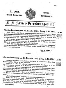 Verordnungsblatt für das Kaiserlich-Königliche Heer 18641231 Seite: 25