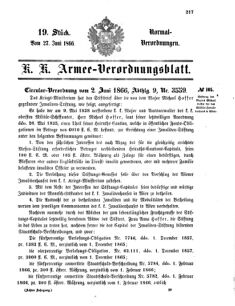 Verordnungsblatt für das Kaiserlich-Königliche Heer