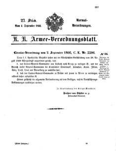 Verordnungsblatt für das Kaiserlich-Königliche Heer 18660904 Seite: 1