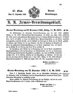 Verordnungsblatt für das Kaiserlich-Königliche Heer 18660927 Seite: 1