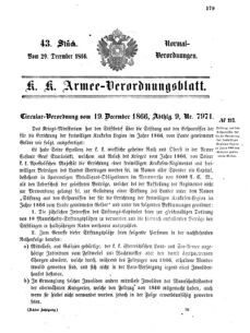 Verordnungsblatt für das Kaiserlich-Königliche Heer 18661229 Seite: 1