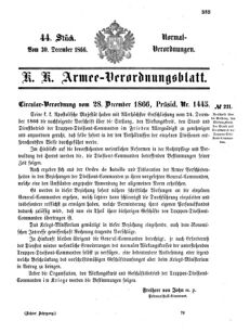 Verordnungsblatt für das Kaiserlich-Königliche Heer