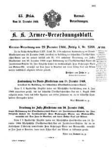 Verordnungsblatt für das Kaiserlich-Königliche Heer