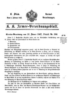 Verordnungsblatt für das Kaiserlich-Königliche Heer 18670206 Seite: 9