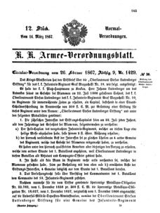 Verordnungsblatt für das Kaiserlich-Königliche Heer