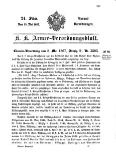 Verordnungsblatt für das Kaiserlich-Königliche Heer 18670518 Seite: 1