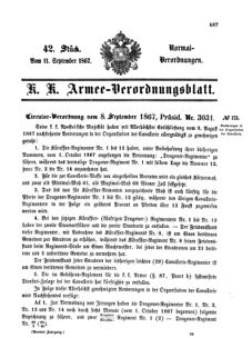 Verordnungsblatt für das Kaiserlich-Königliche Heer 18670911 Seite: 1