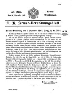 Verordnungsblatt für das Kaiserlich-Königliche Heer 18670920 Seite: 1