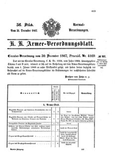 Verordnungsblatt für das Kaiserlich-Königliche Heer 18671231 Seite: 1