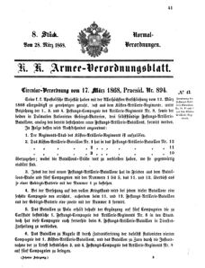 Verordnungsblatt für das Kaiserlich-Königliche Heer