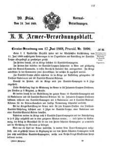 Verordnungsblatt für das Kaiserlich-Königliche Heer 18680624 Seite: 1