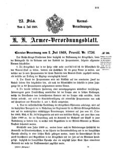 Verordnungsblatt für das Kaiserlich-Königliche Heer 18680704 Seite: 7