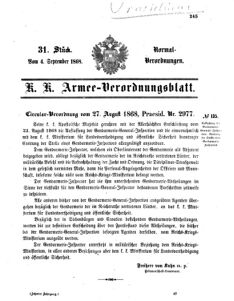 Verordnungsblatt für das Kaiserlich-Königliche Heer