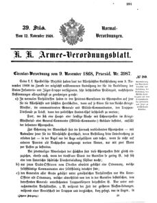 Verordnungsblatt für das Kaiserlich-Königliche Heer 18681112 Seite: 23