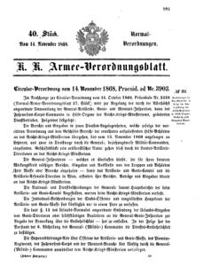 Verordnungsblatt für das Kaiserlich-Königliche Heer