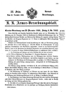 Verordnungsblatt für das Kaiserlich-Königliche Heer