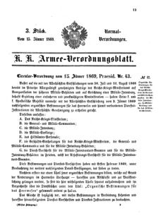 Verordnungsblatt für das Kaiserlich-Königliche Heer 18690115 Seite: 5