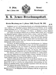 Verordnungsblatt für das Kaiserlich-Königliche Heer 18690204 Seite: 5