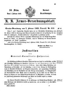 Verordnungsblatt für das Kaiserlich-Königliche Heer 18690205 Seite: 1